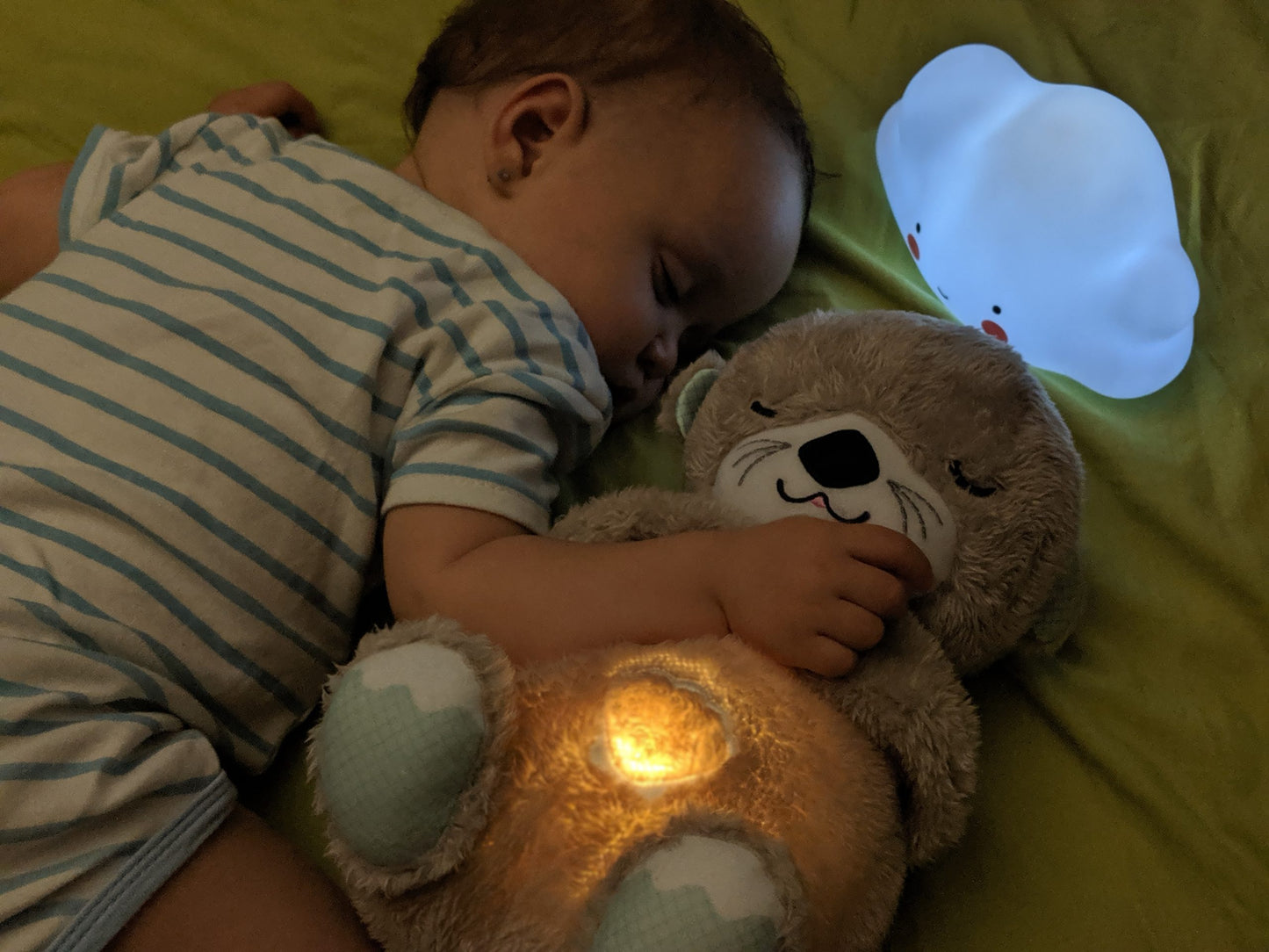 Peluche Nutria Respiracion Luz Sonido